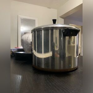 ✨⚡️💥Vintage 82 Revere Ware 16 QT Covered Super Pot Rome NY Copper Bottom